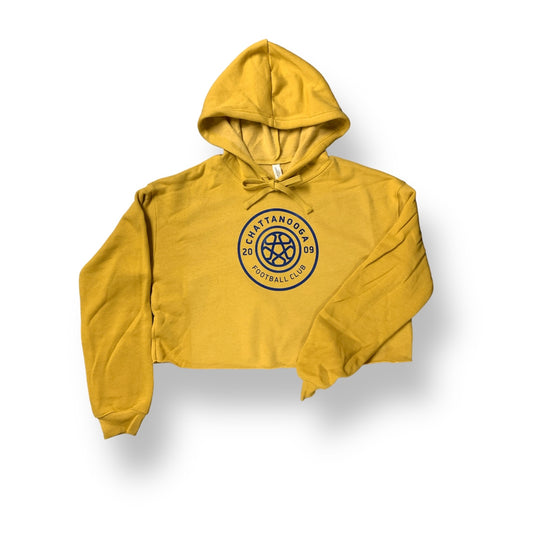 Women's Classic Crest Cropped Hoodie (Gold)