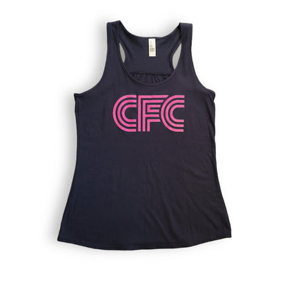 Women's Retro Racerbank Tank (Navy)