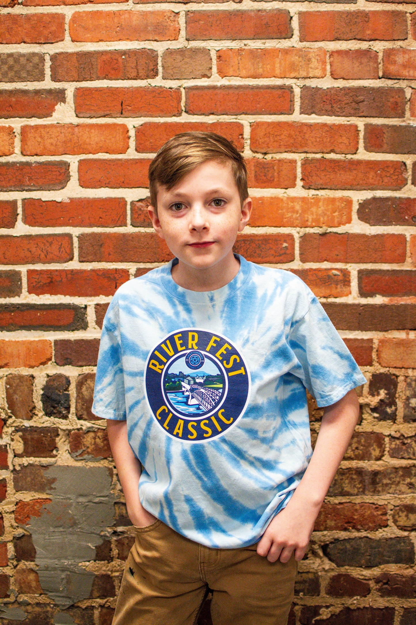 RiverFest Blue Tie-Dye T-Shirt