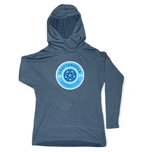 Women's Sky Crest Pullover Hooded (Washed Indigo)